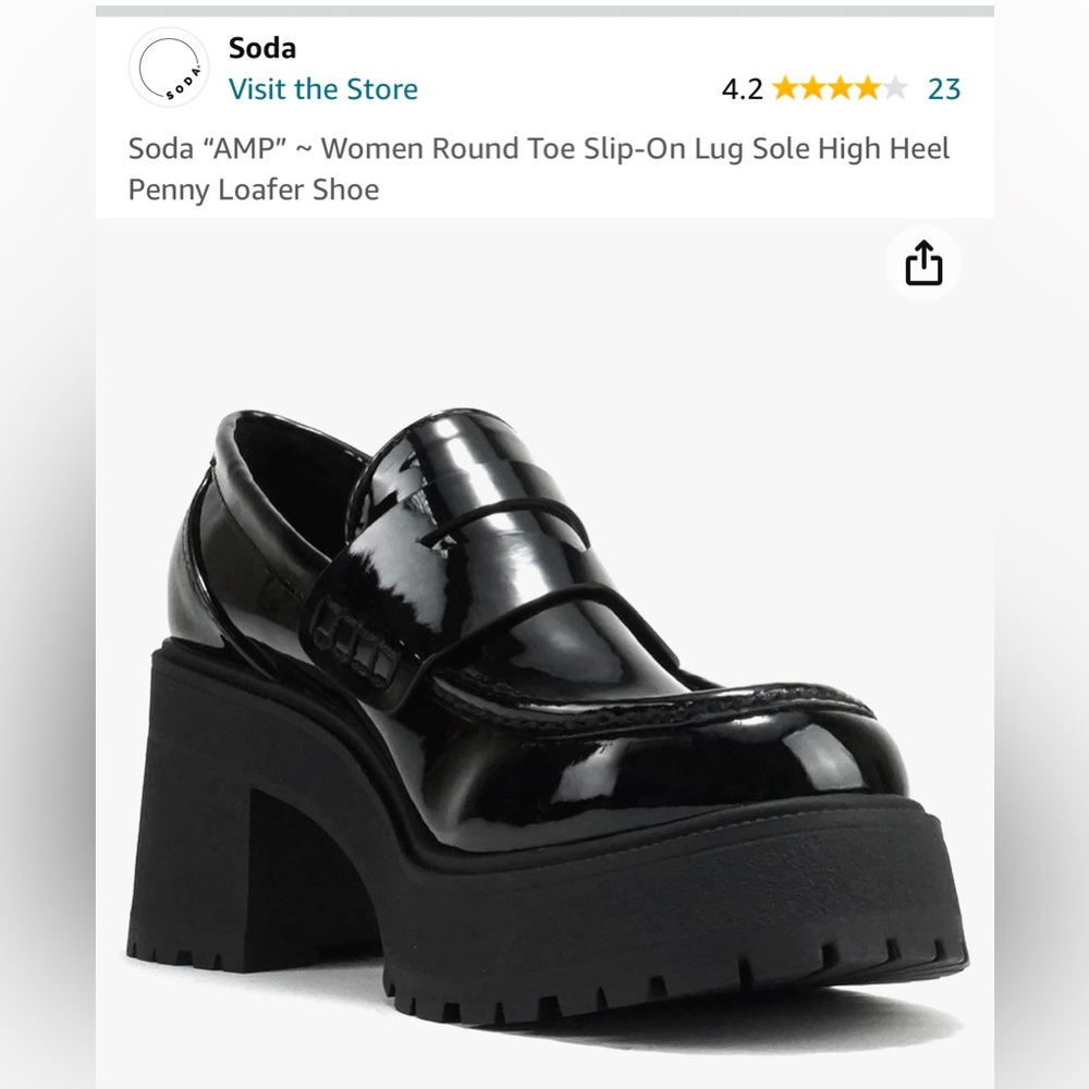 Women’s soda chunky penny loafer. Worn once . Size 7.5